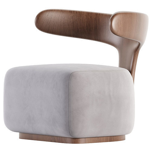 Moby Armchair Morelato Low-poly 3D model 4