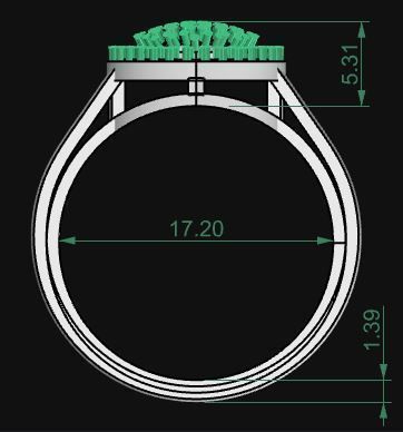 Heart Ring 001 3D print model_6