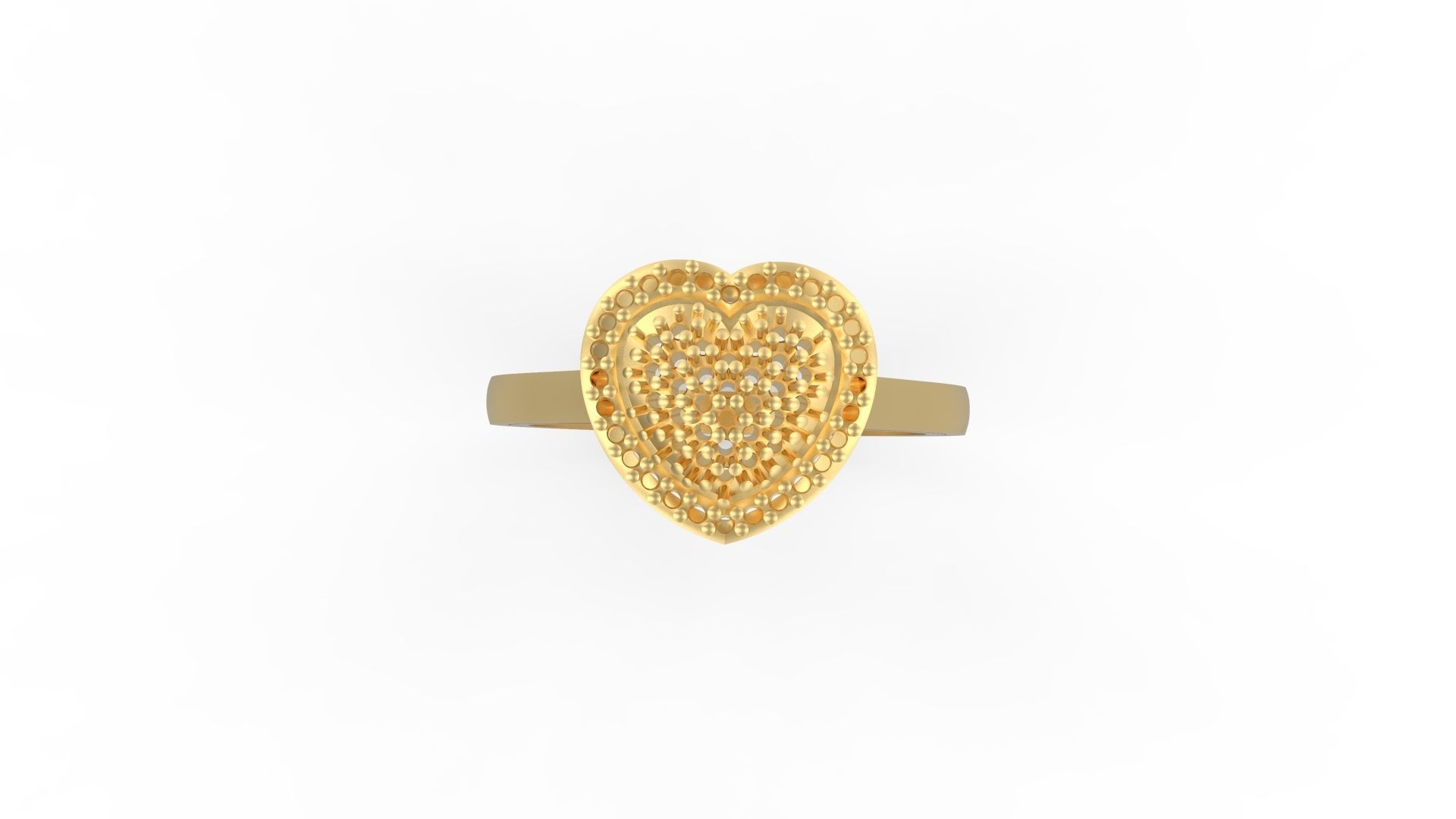 Heart Ring 001 3D print model_4