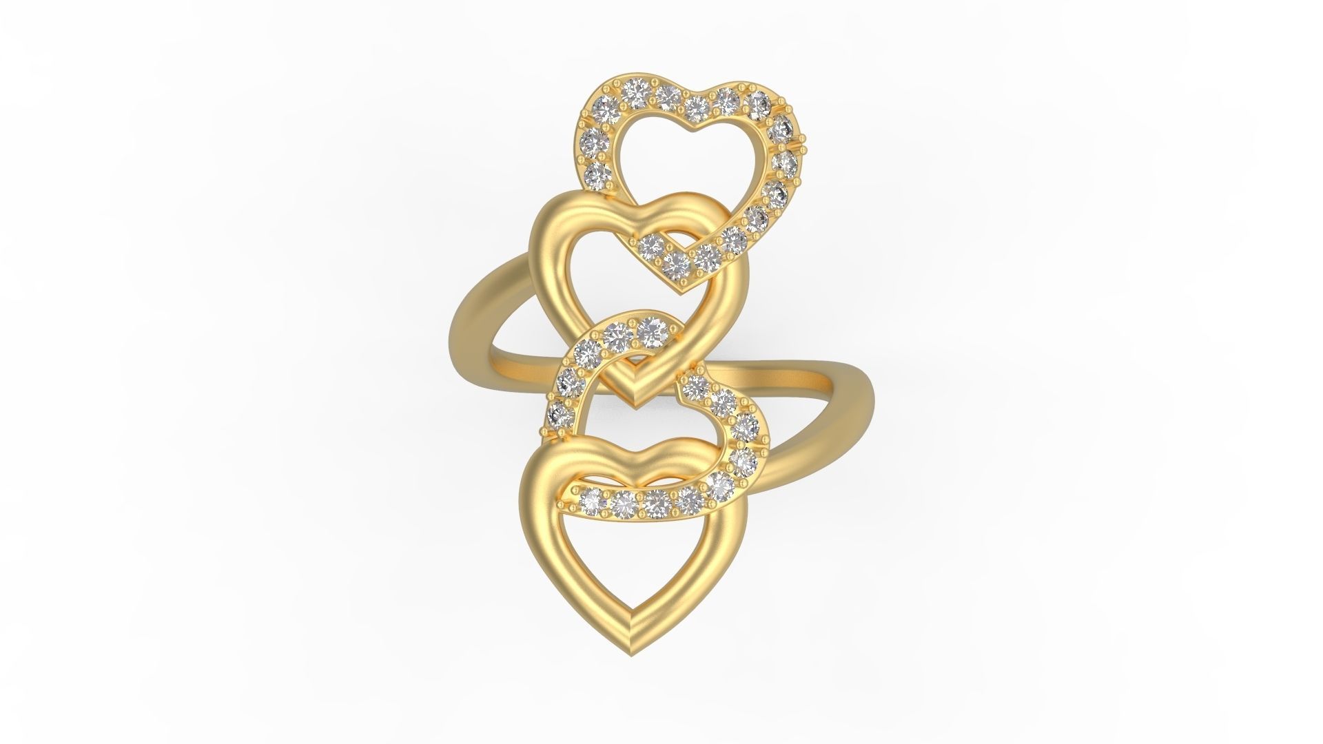 Heart Ring 006 3D print model_4