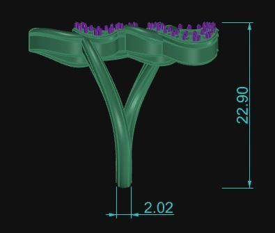 Heart Ring 006 3D print model_6