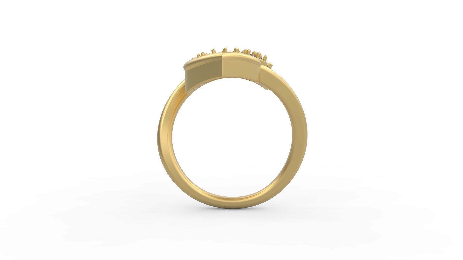 Heart Ring 006 3D print model_2