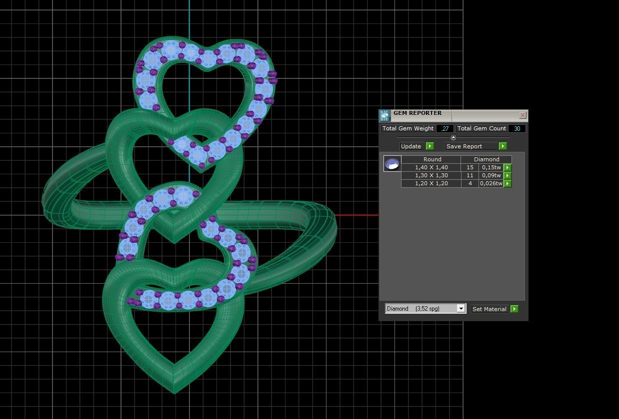 Heart Ring 006 3D print model_8
