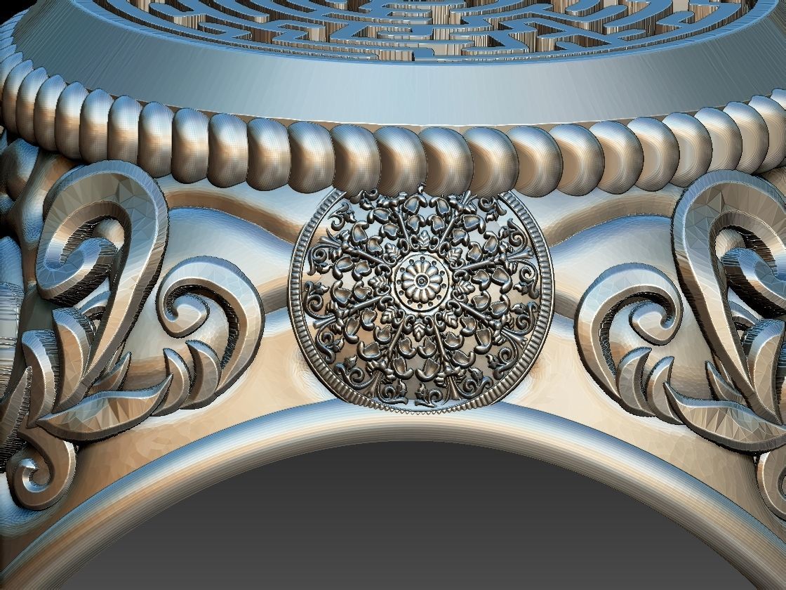 Theseus and Minotaur Greek Mythology Ring - Teseu e Minotauro 3D print model_18