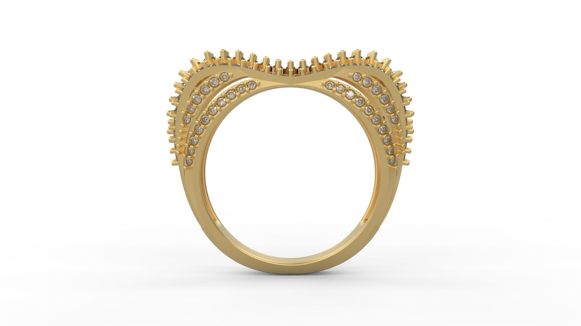 Heart Ring 011 3D print model_2
