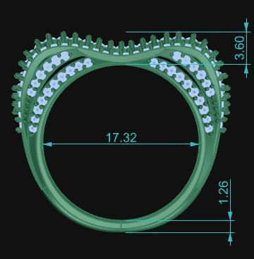 Heart Ring 011 3D print model_10