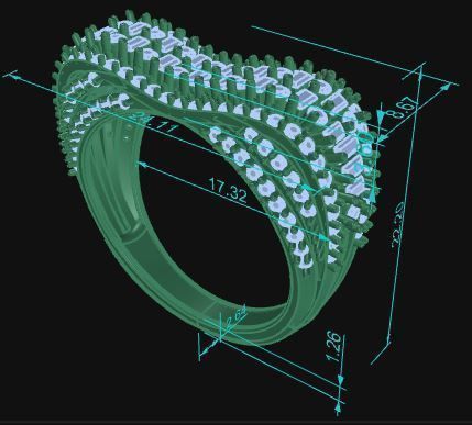 Heart Ring 011 3D print model_7