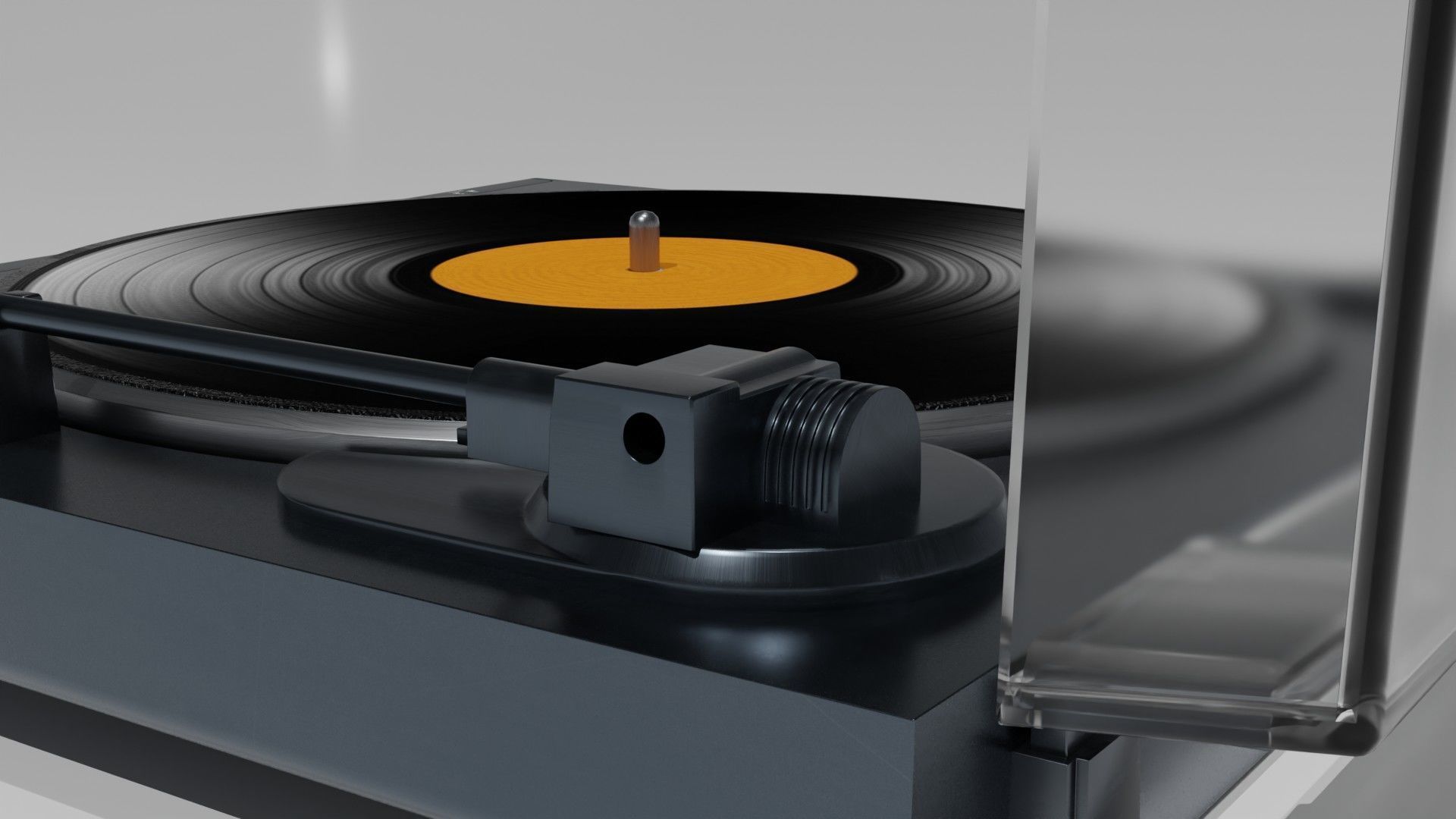 Audio Technica AT-LP60X turnable 3D model_4