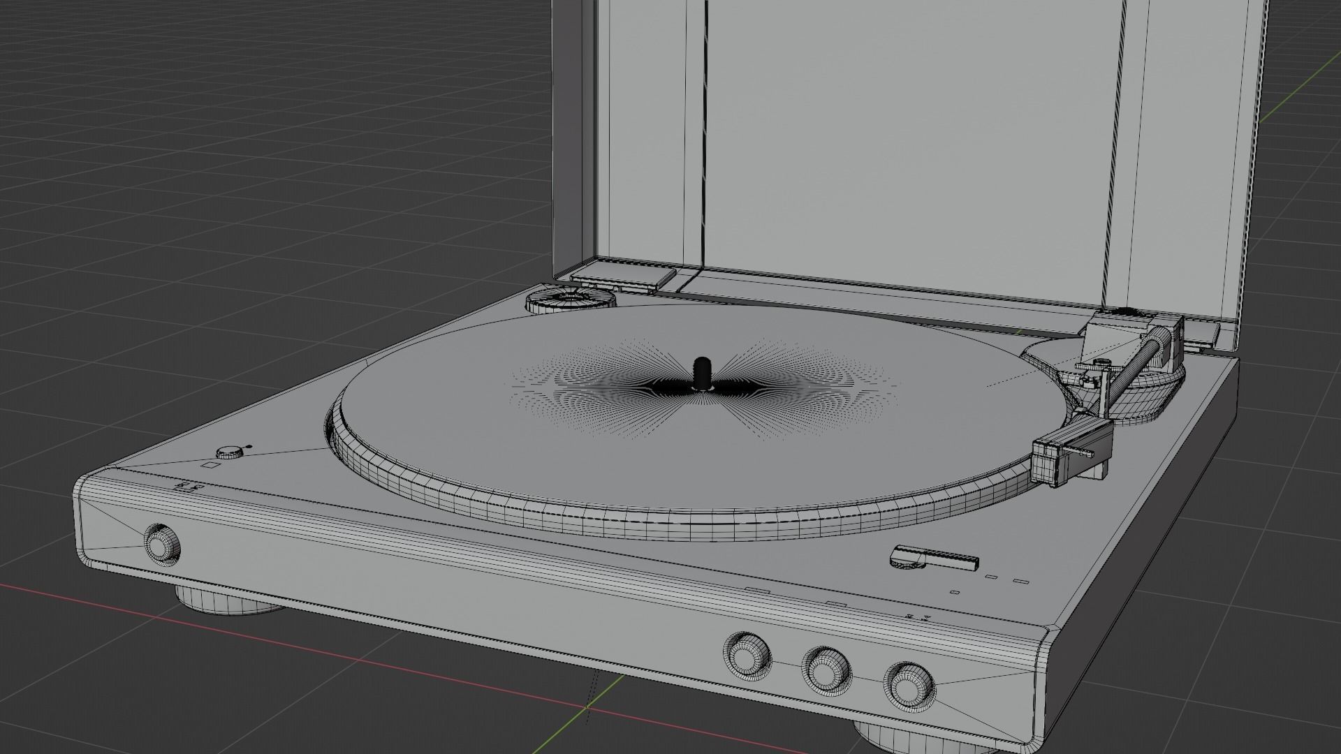 Audio Technica AT-LP60X turnable 3D model_7