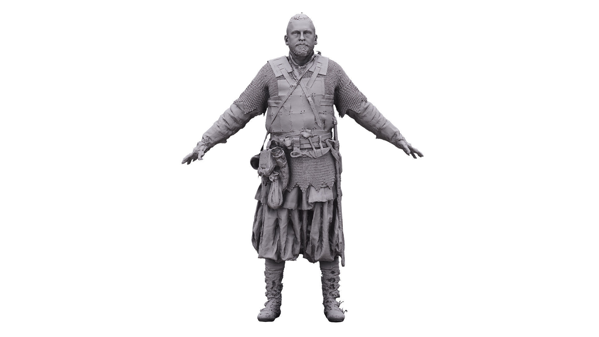 A Pose Raw Body Scan Sigvid Light Pedestrian Viking 3D model_6