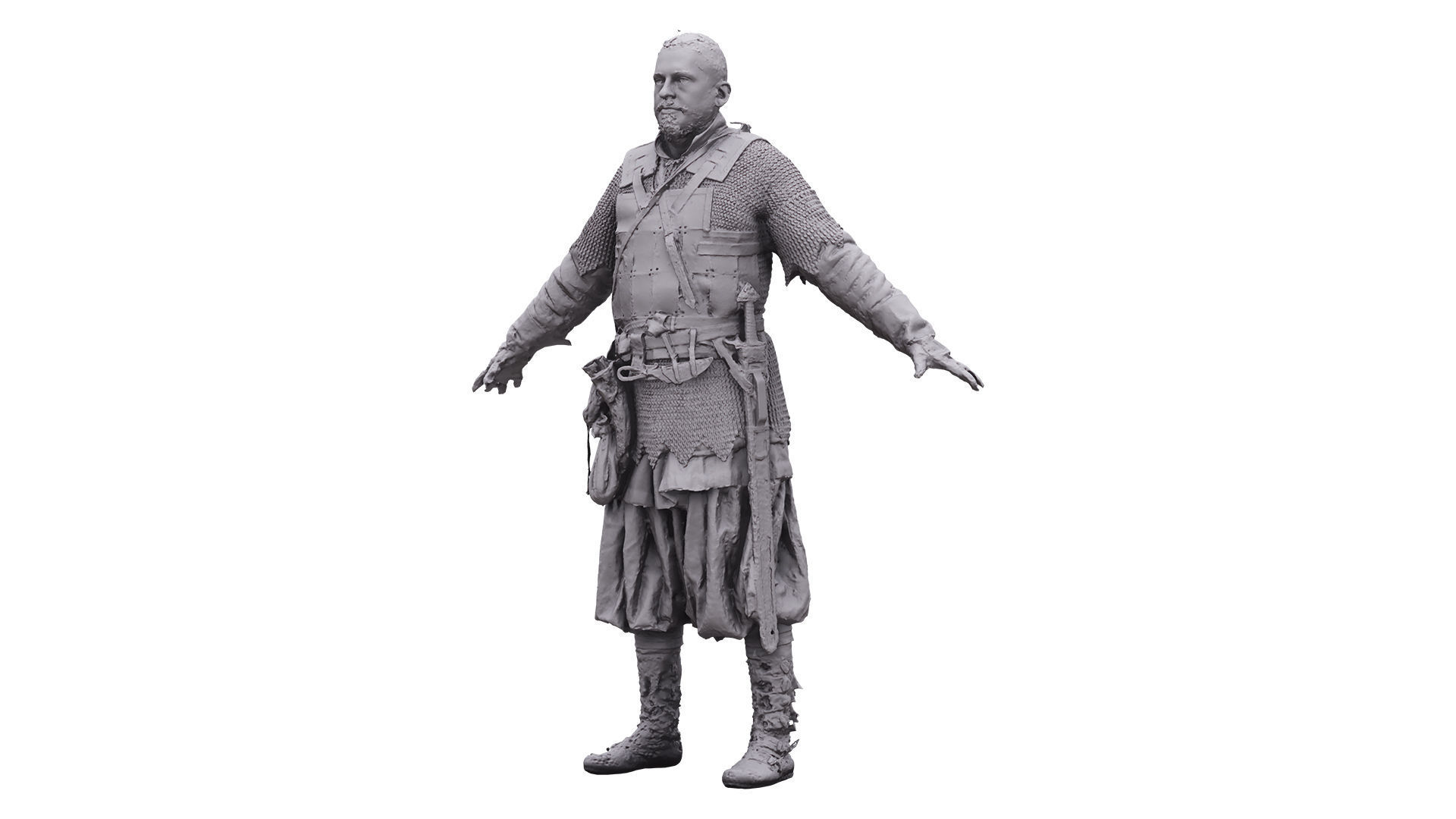 A Pose Raw Body Scan Sigvid Light Pedestrian Viking 3D model_10