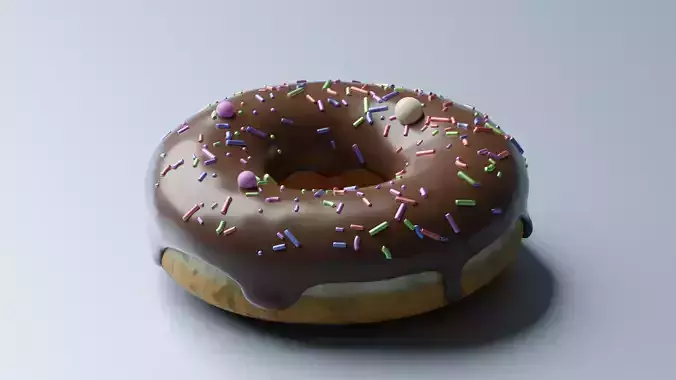Donut chocolate with sprinkles