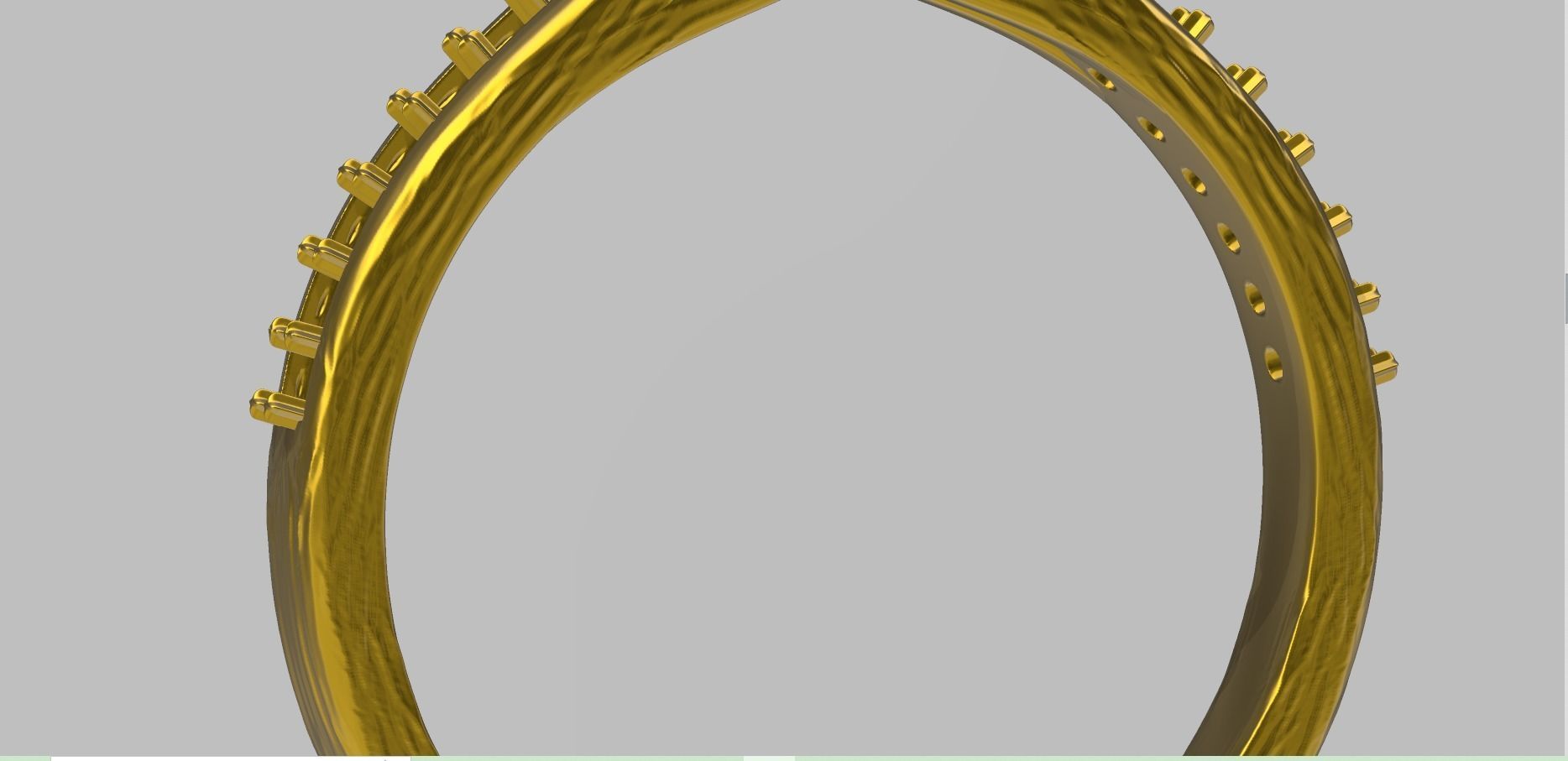 petal textured diamond ring stl verified 3D print model_5