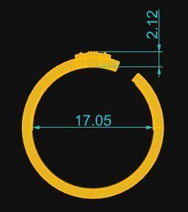 Cross Band Ring  3D print model_6
