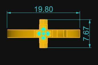 Cross Band Ring  3D print model_5