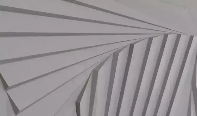 3decor wall with curved lines