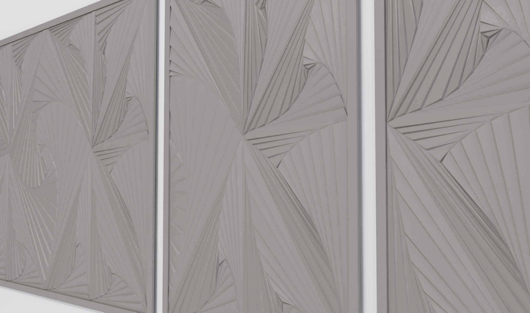 3decor wall with curved lines 3D print model_1