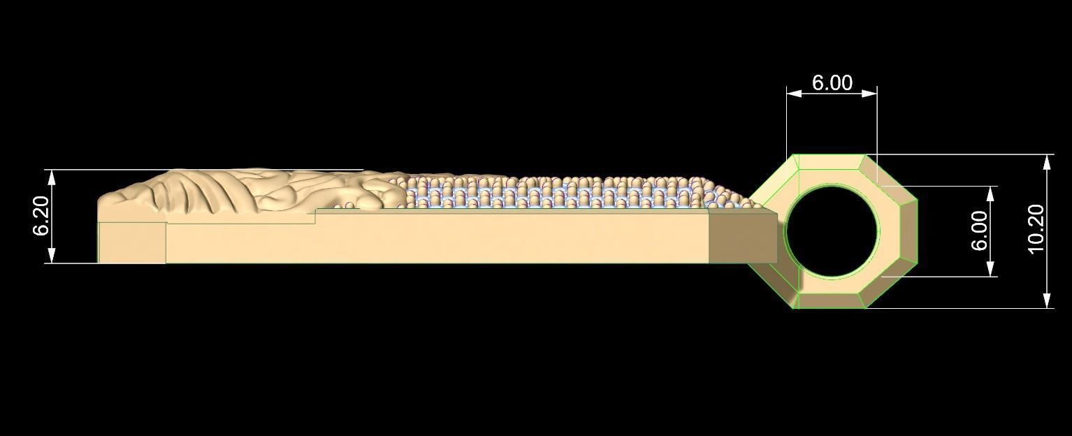 David Yurman Wave Pendant With Diamonds 3D print model_6