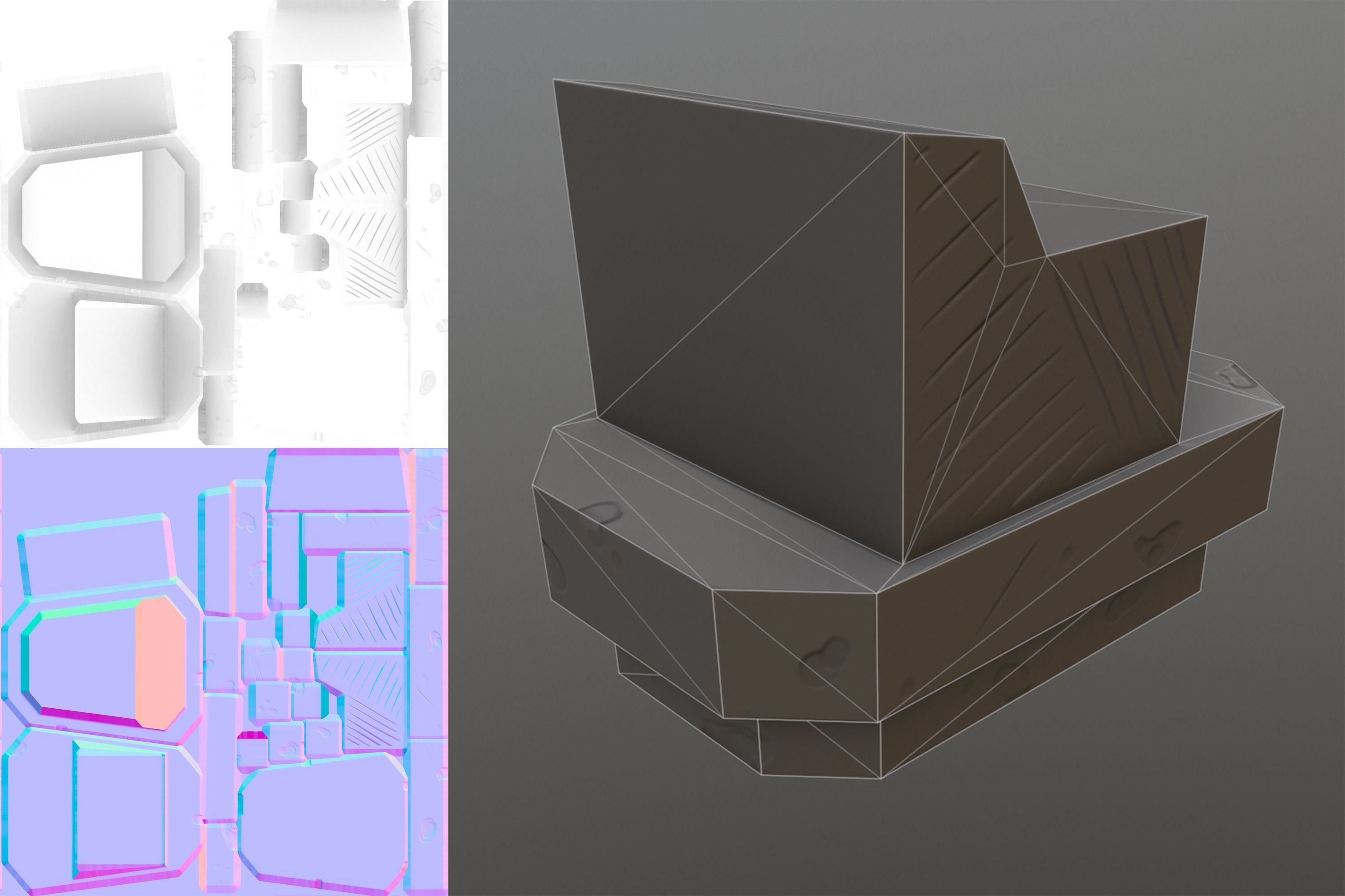 AXE GUN Low-poly 3D model_15