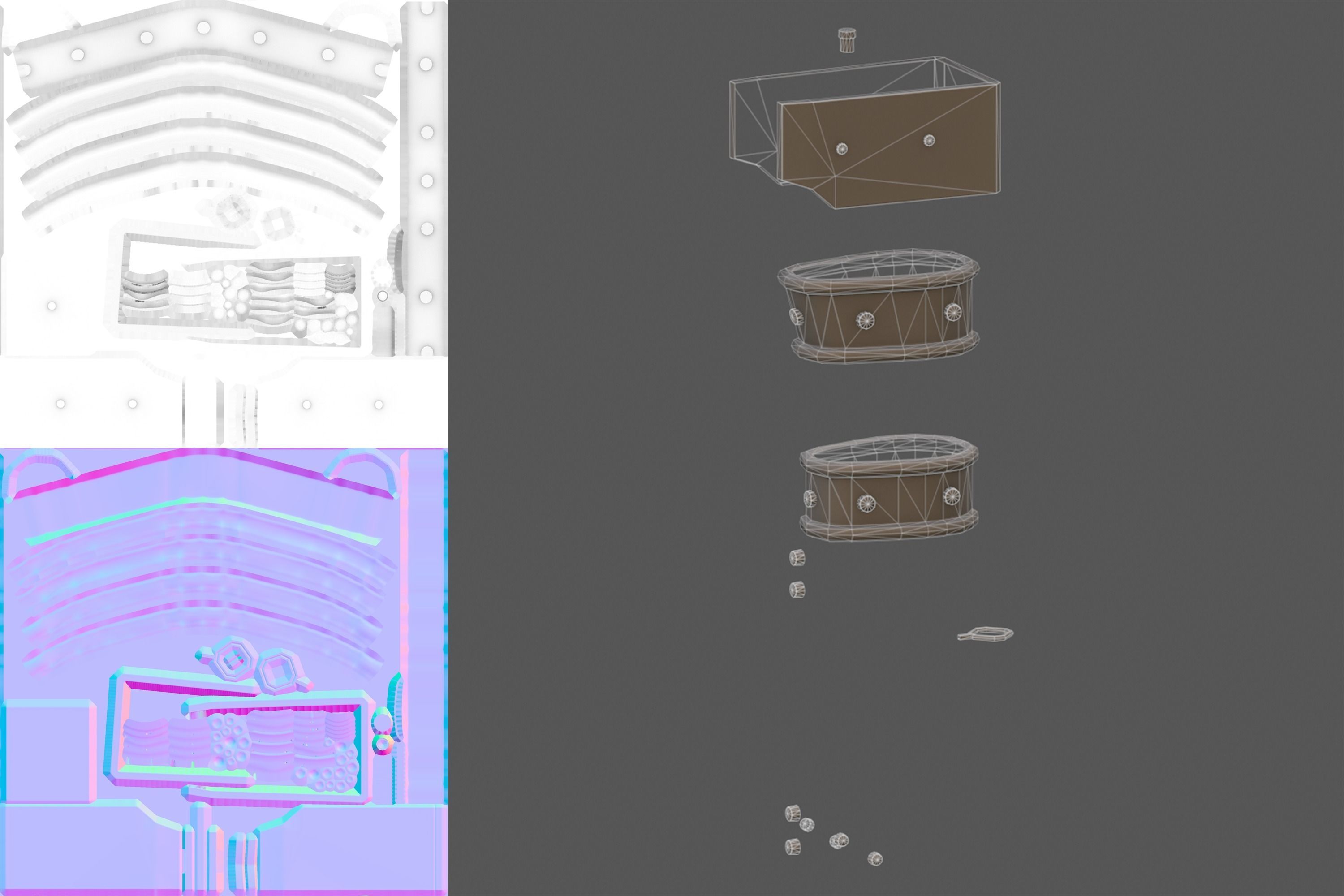 AXE GUN Low-poly 3D model_10