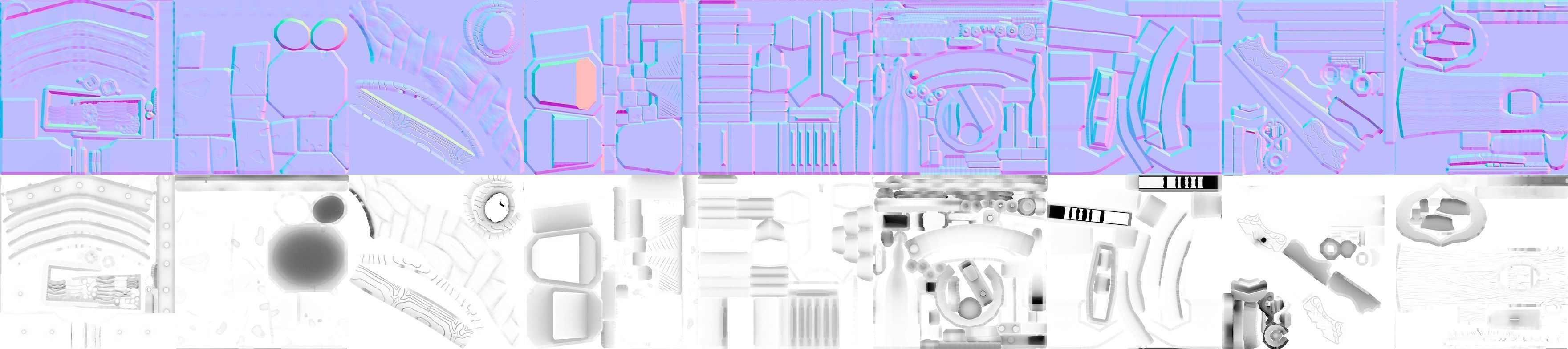 AXE GUN Low-poly 3D model_8