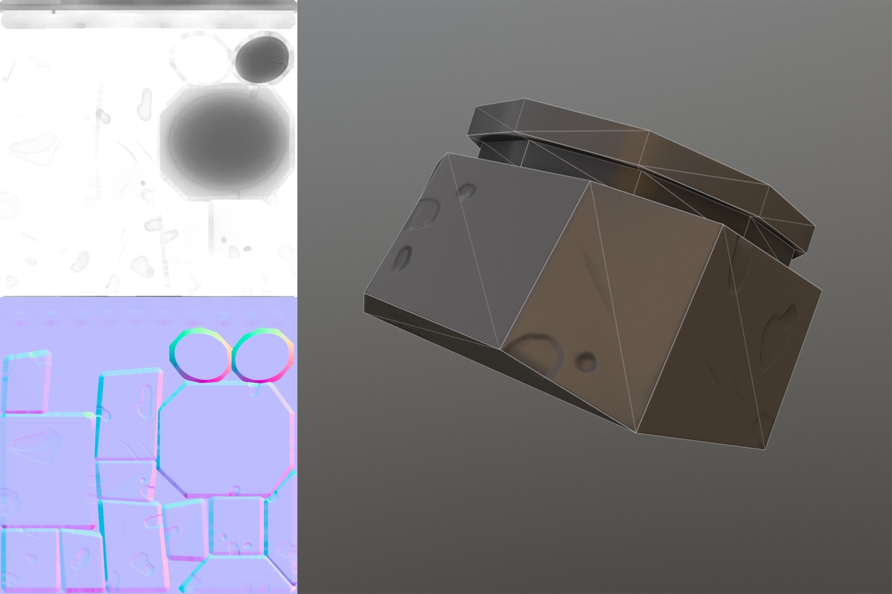 AXE GUN Low-poly 3D model_18