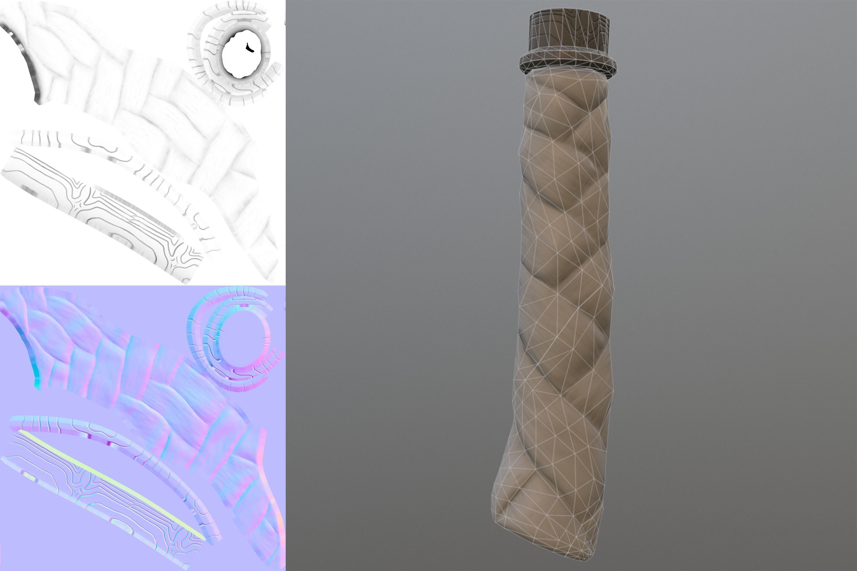 AXE GUN Low-poly 3D model_17