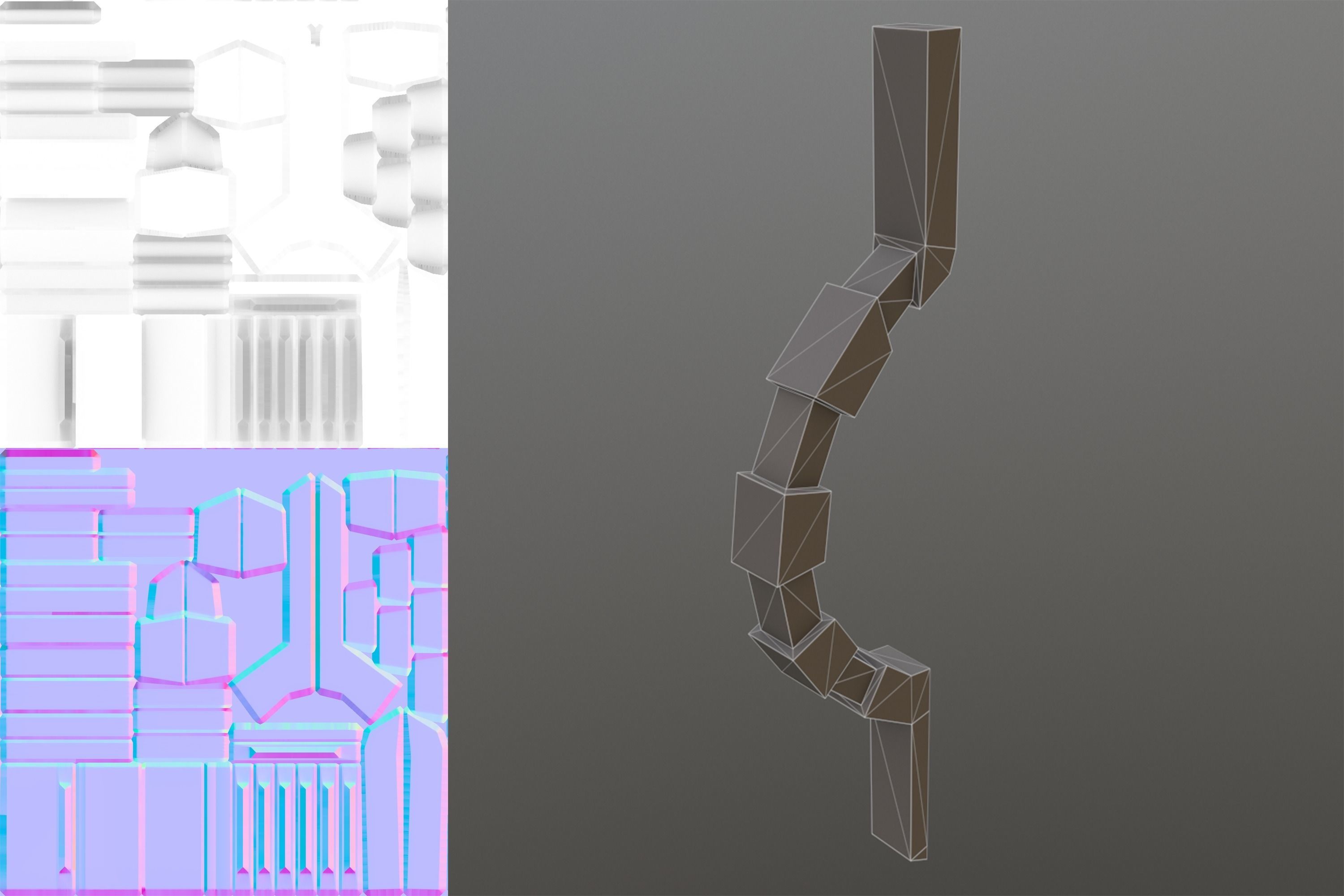 AXE GUN Low-poly 3D model_14