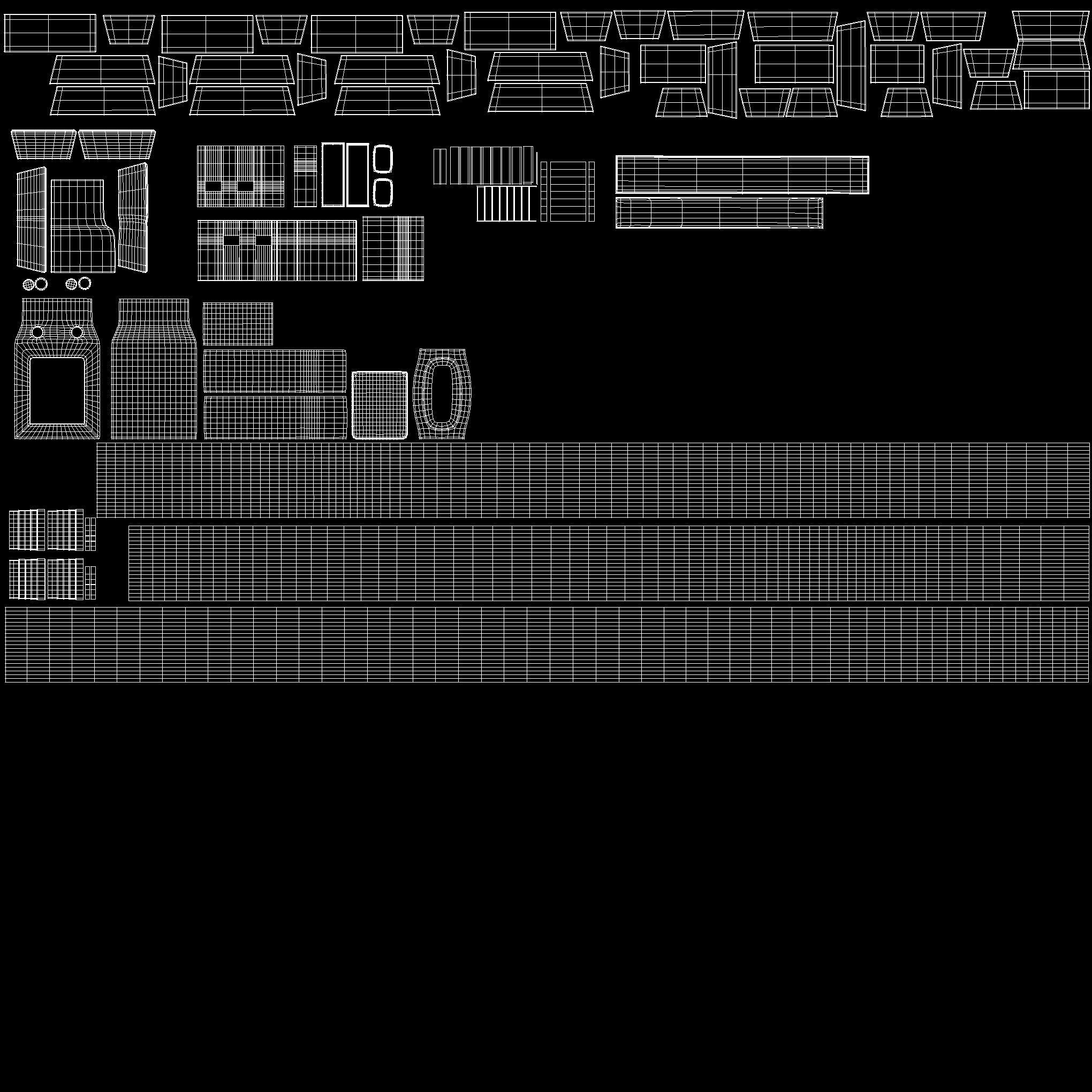 Green rgb pc keyboard 3D model_10