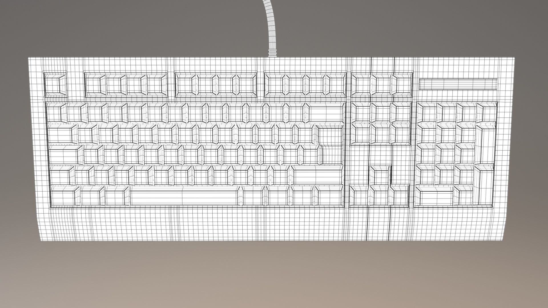 Green rgb pc keyboard 3D model_6