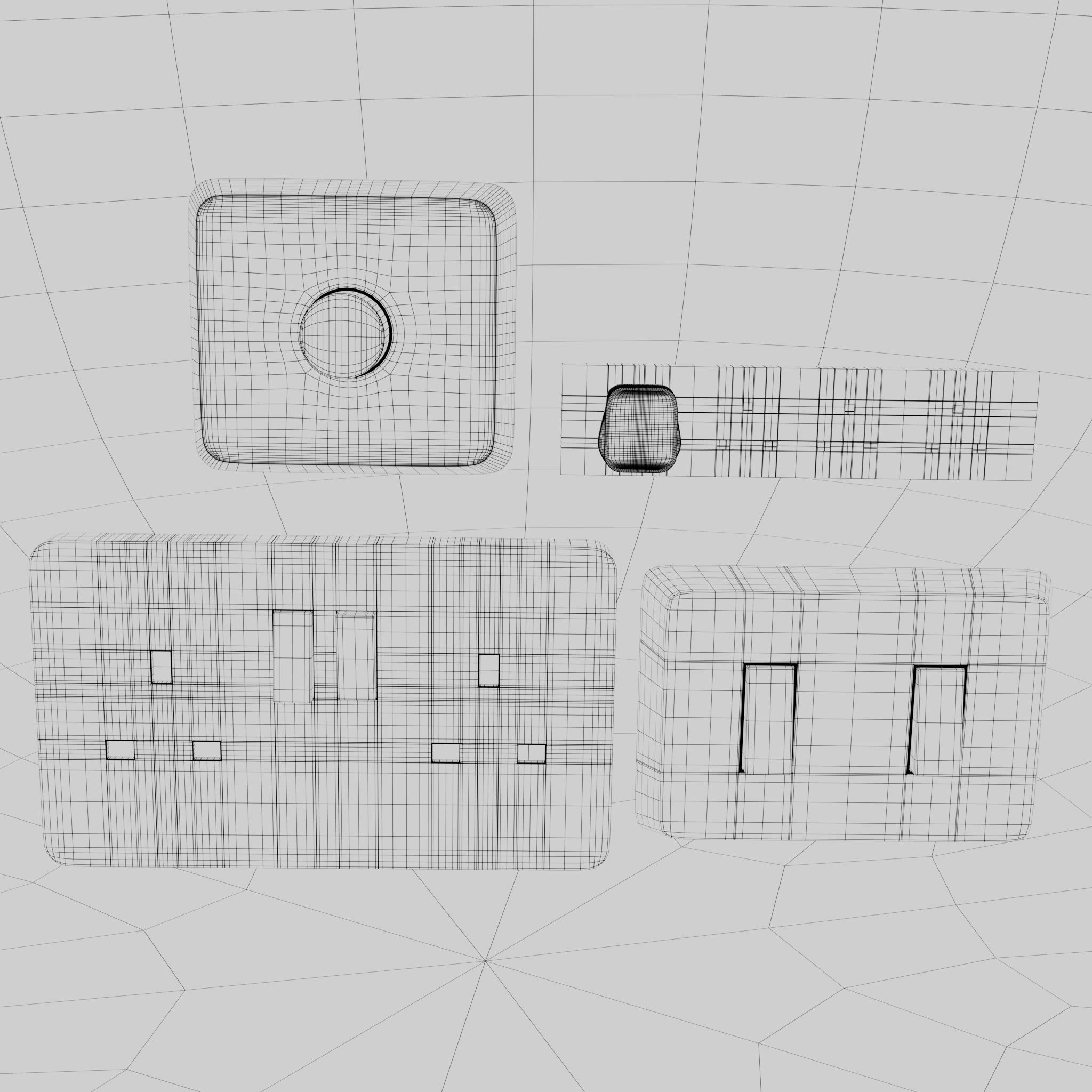 United Kingdom socket and switch 3D model_3