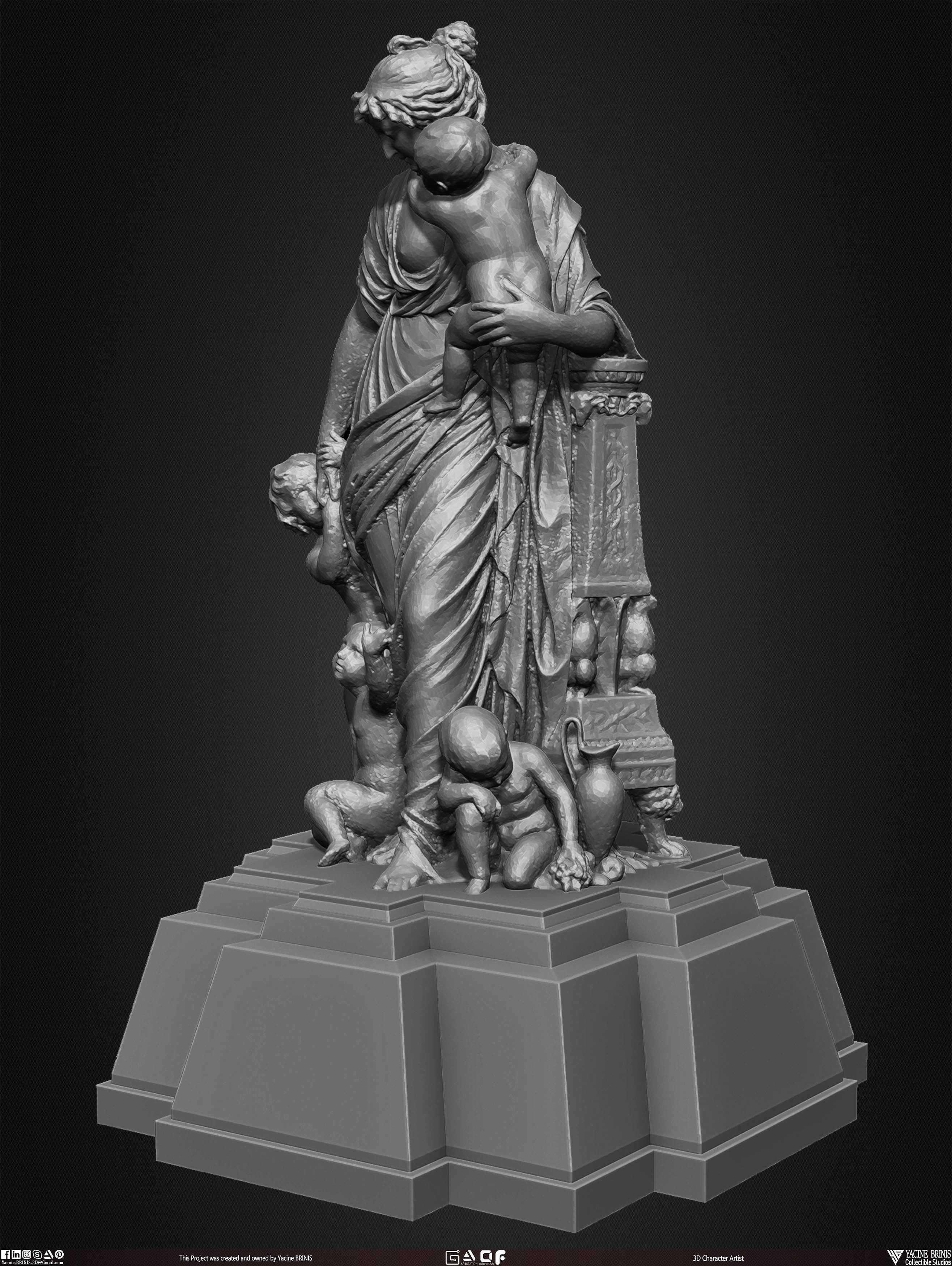 20 Statues Kitbash Vol 02 Low-poly 3D model_8