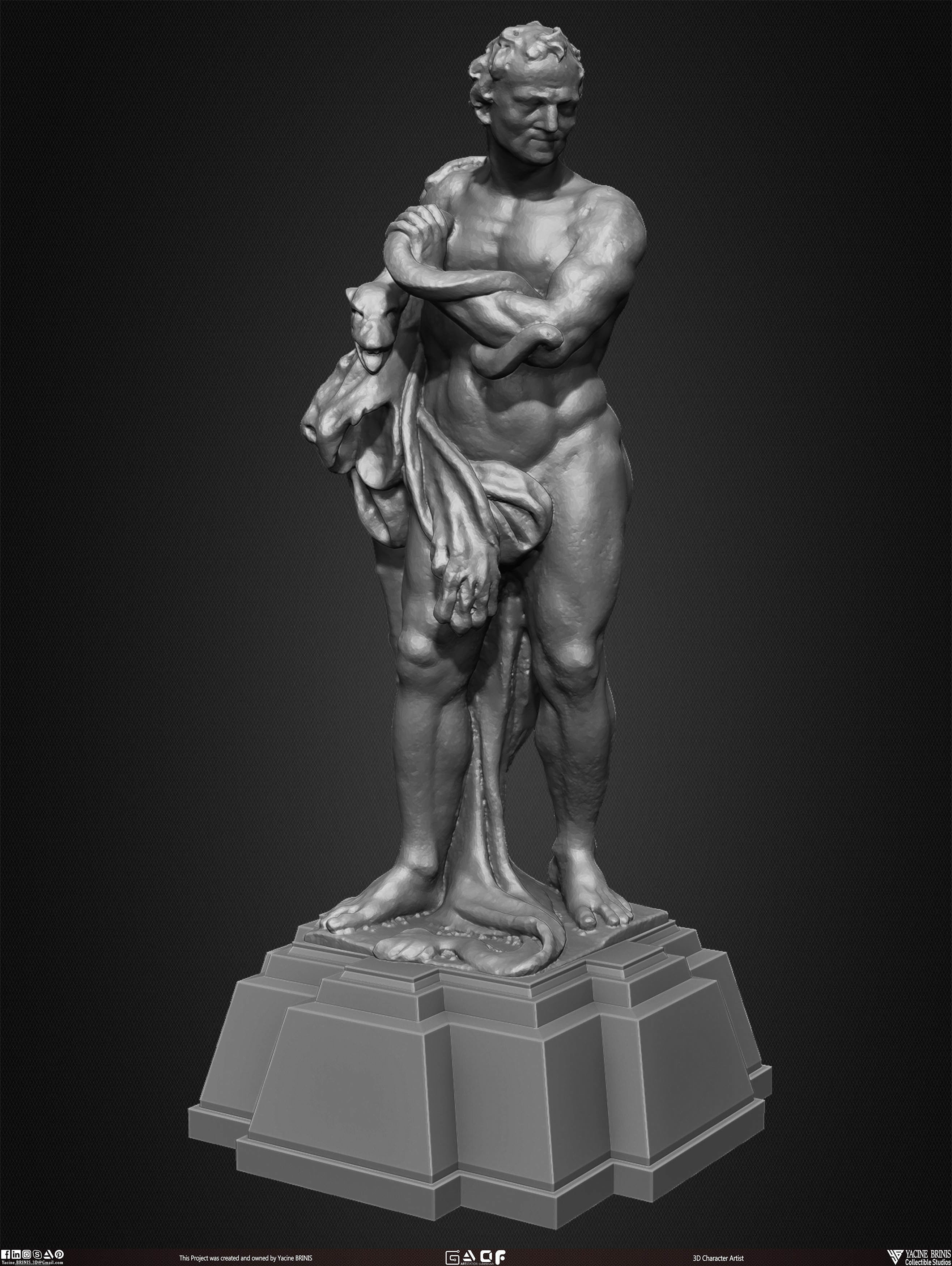 20 Statues Kitbash Vol 02 Low-poly 3D model_14