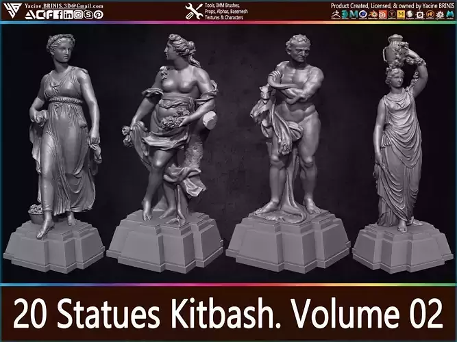 20 Statues Kitbash Vol 02