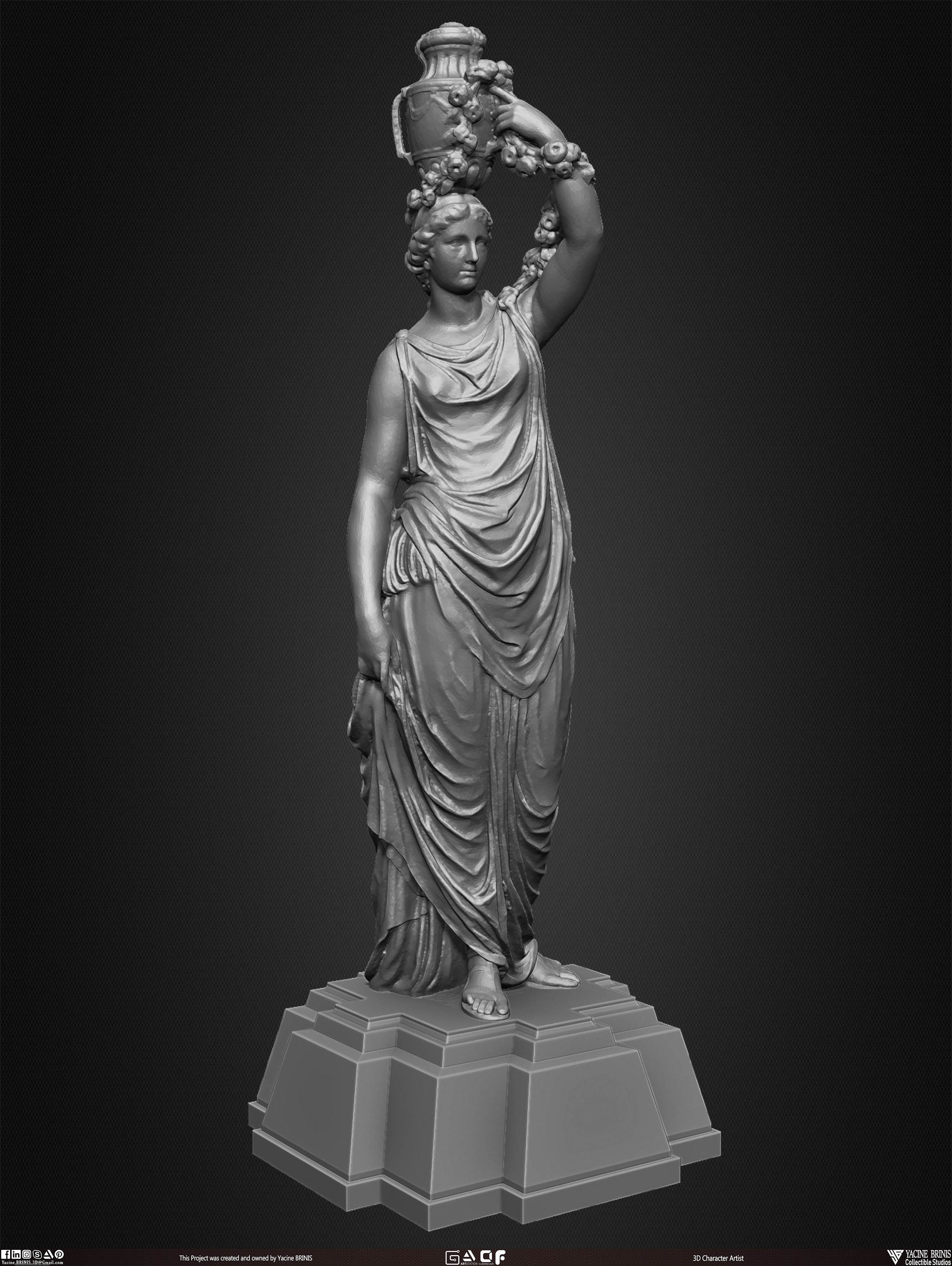 20 Statues Kitbash Vol 02 Low-poly 3D model_19
