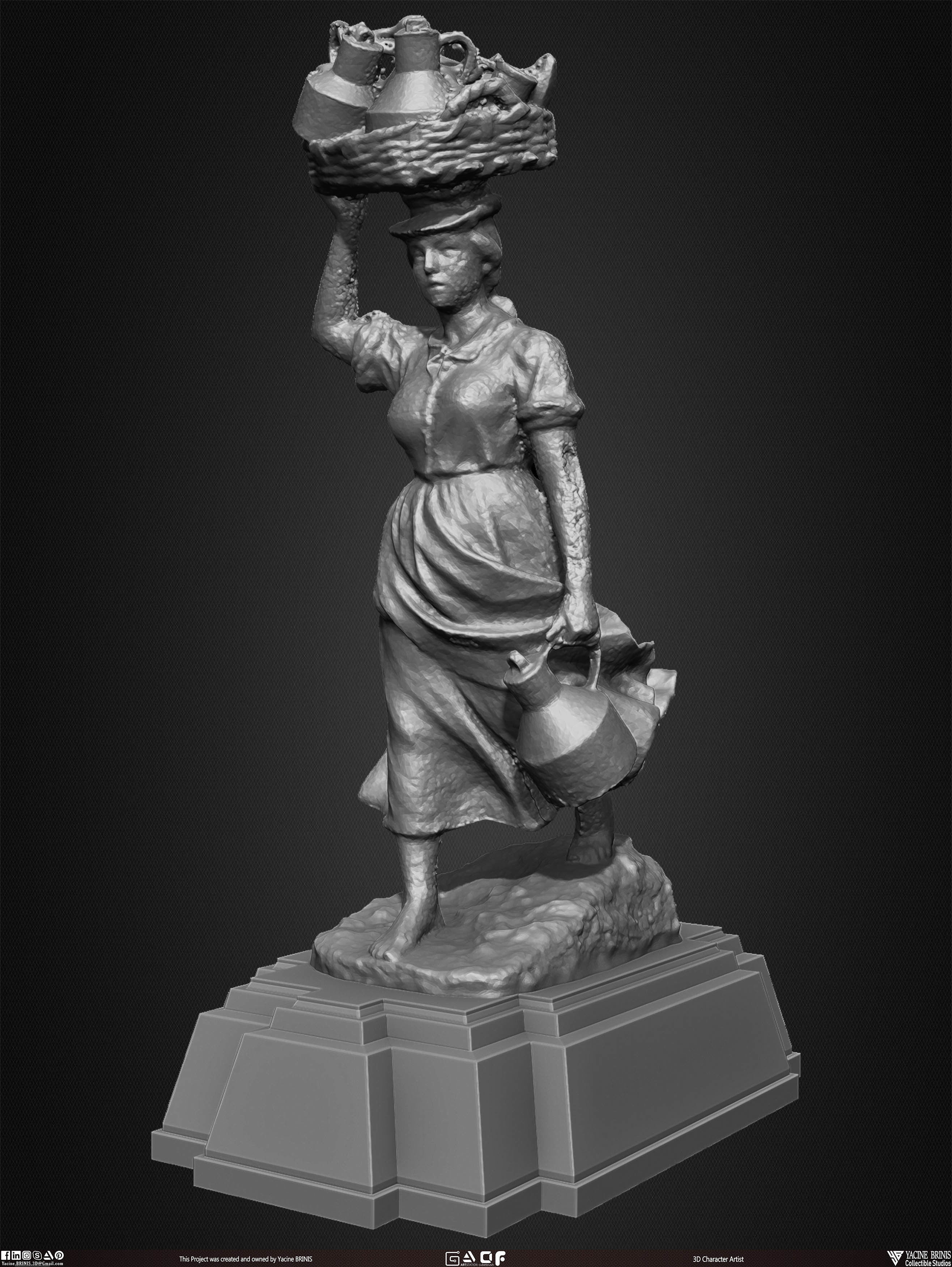 20 Statues Kitbash Vol 02 Low-poly 3D model_17