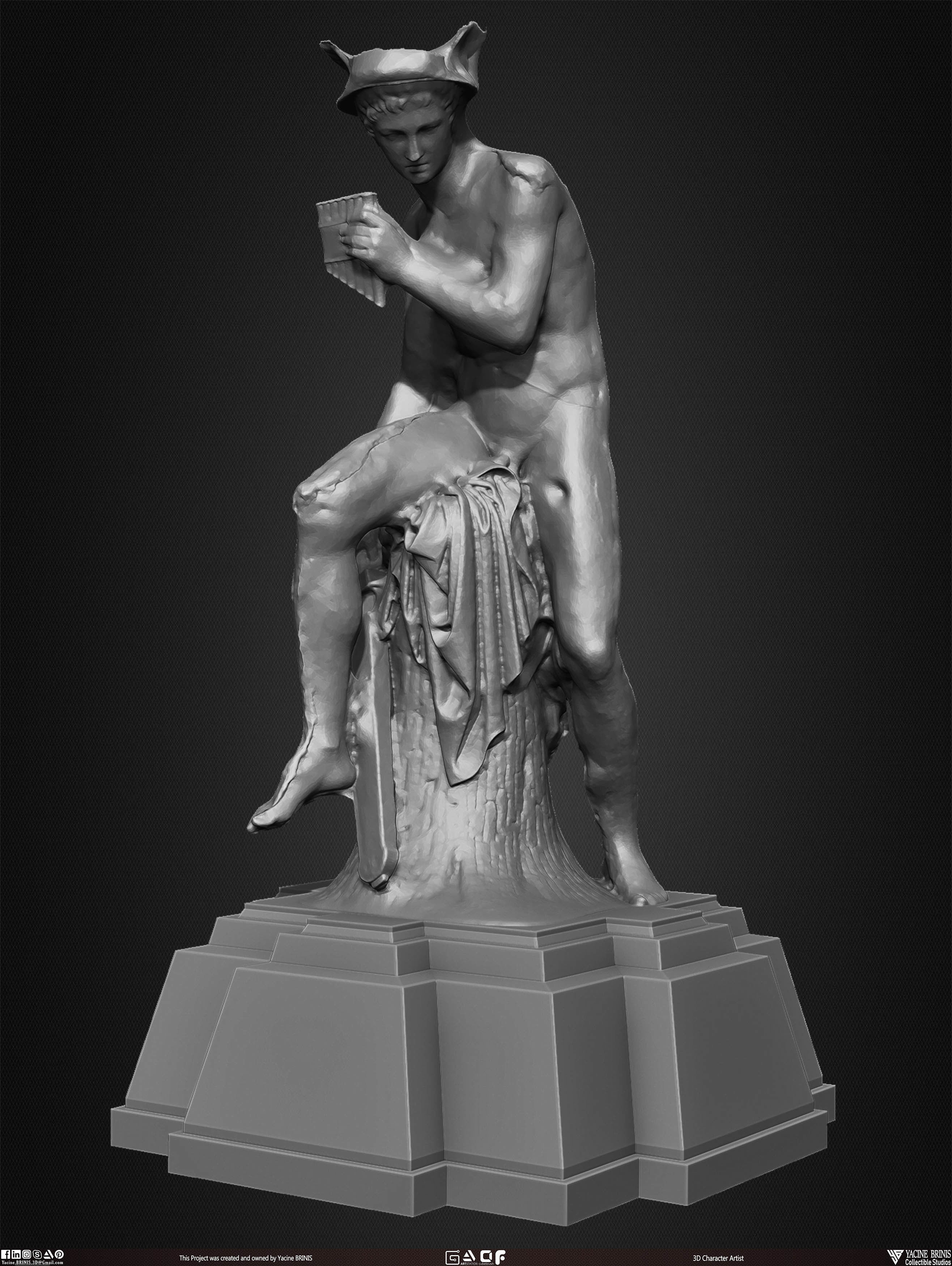 20 Statues Kitbash Vol 02 Low-poly 3D model_16