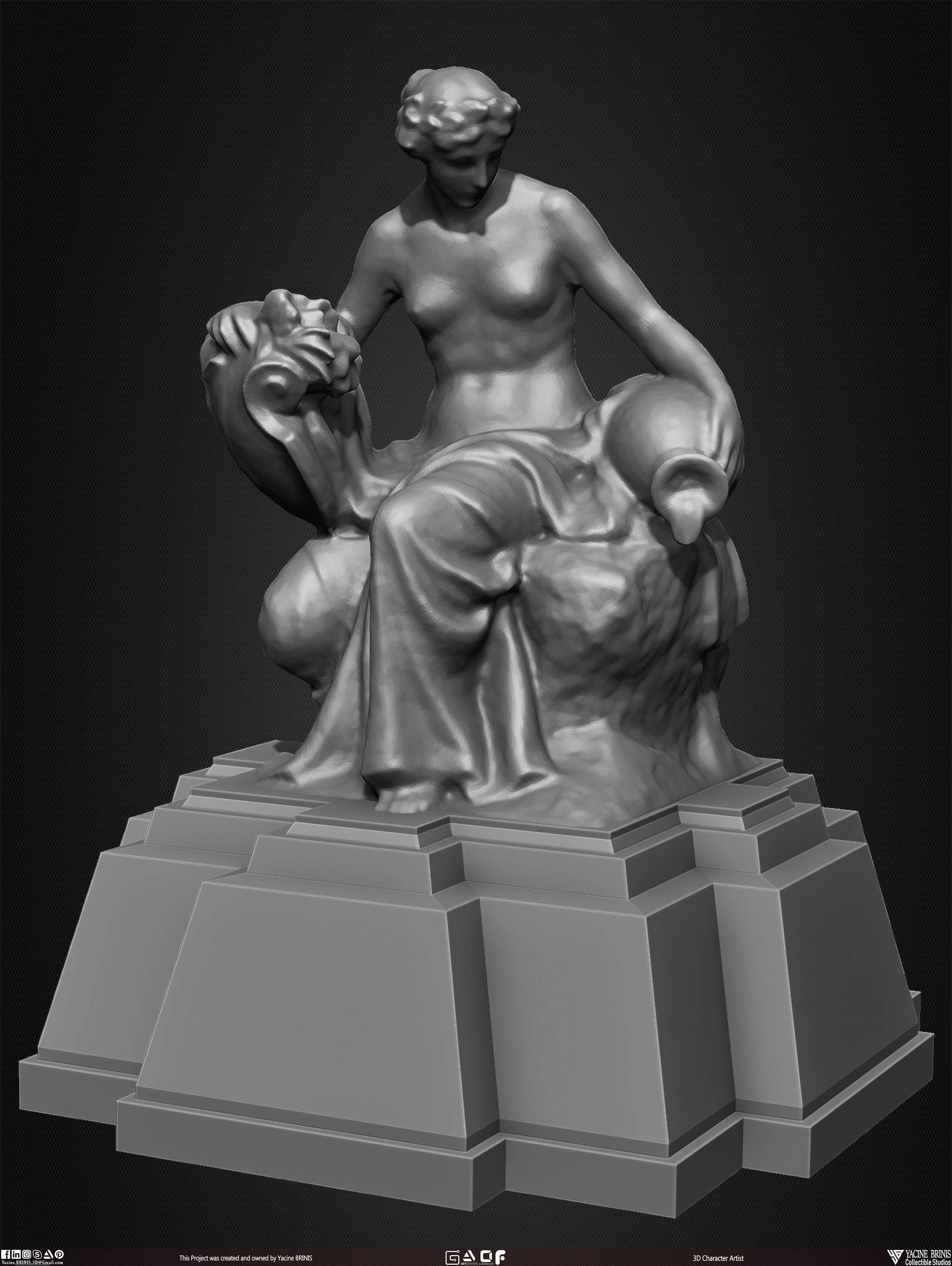 20 Statues Kitbash Vol 02 Low-poly 3D model_12