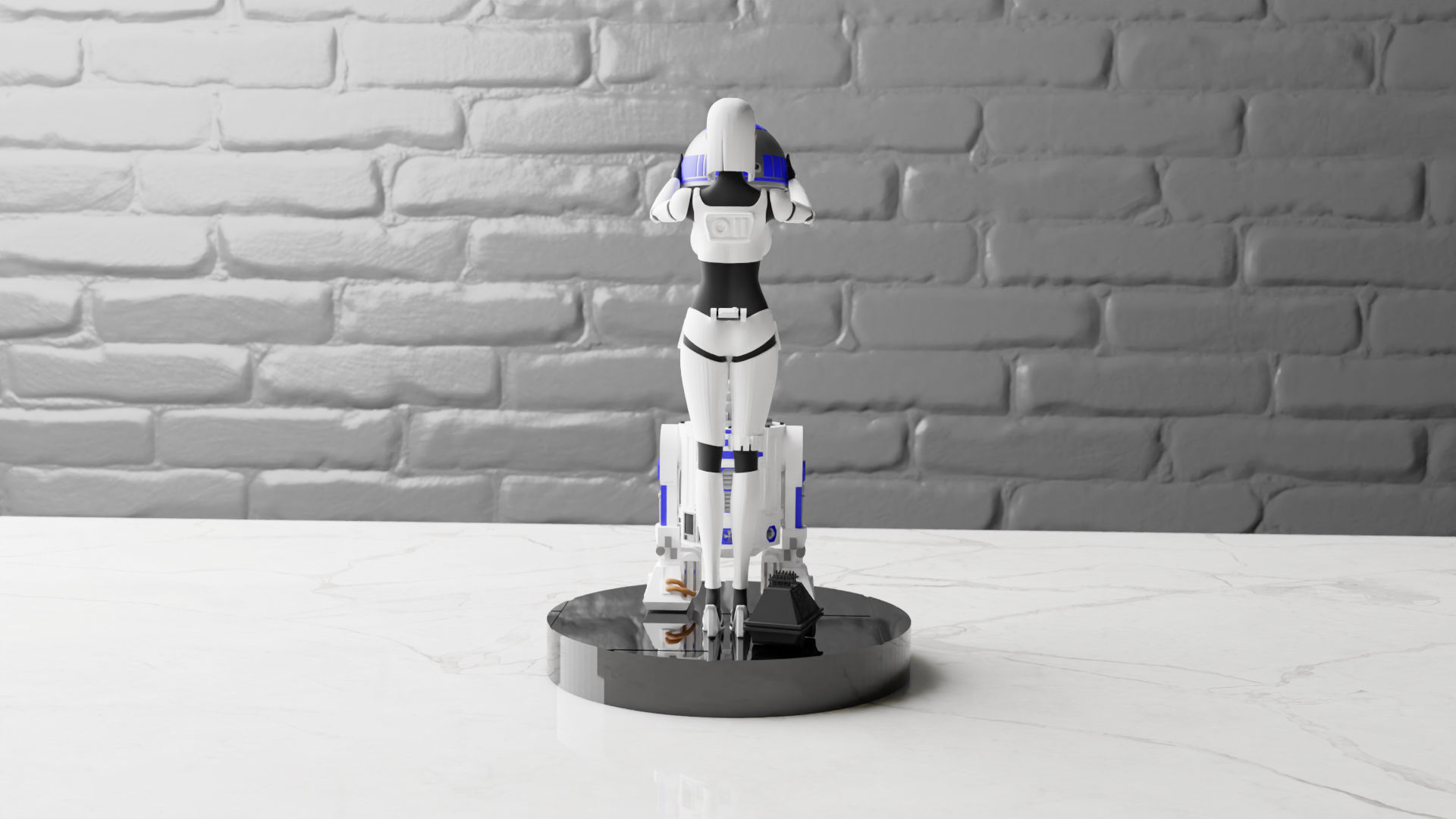 R2-D2 vs Stormtrooper 3D print model_5