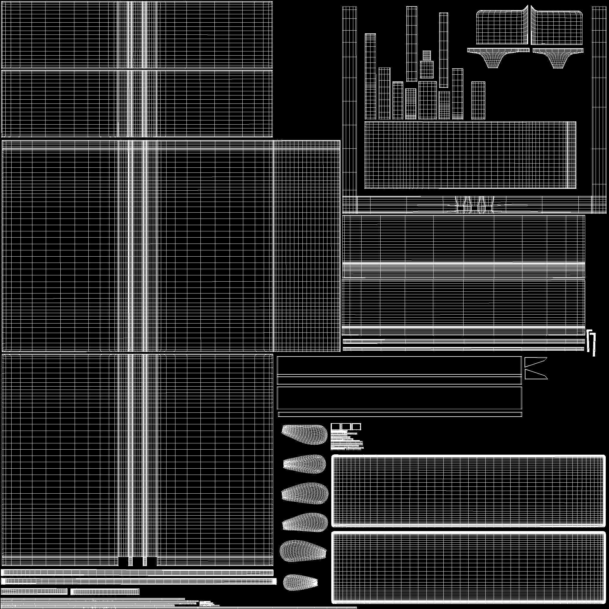 Piano and stool 3D model_7