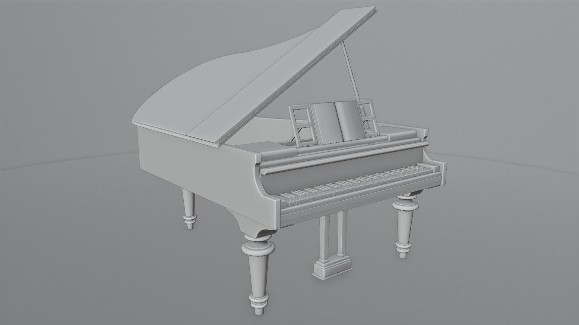 Grand Piano 3D model_1