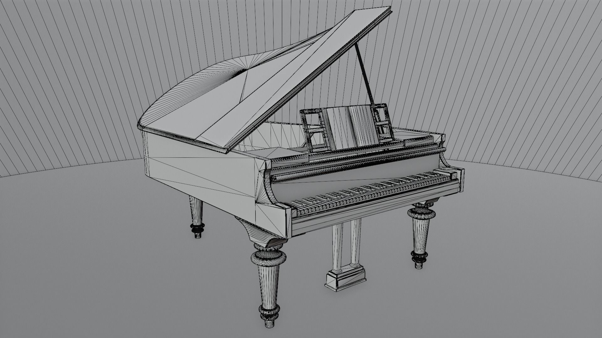 Grand Piano 3D model_2