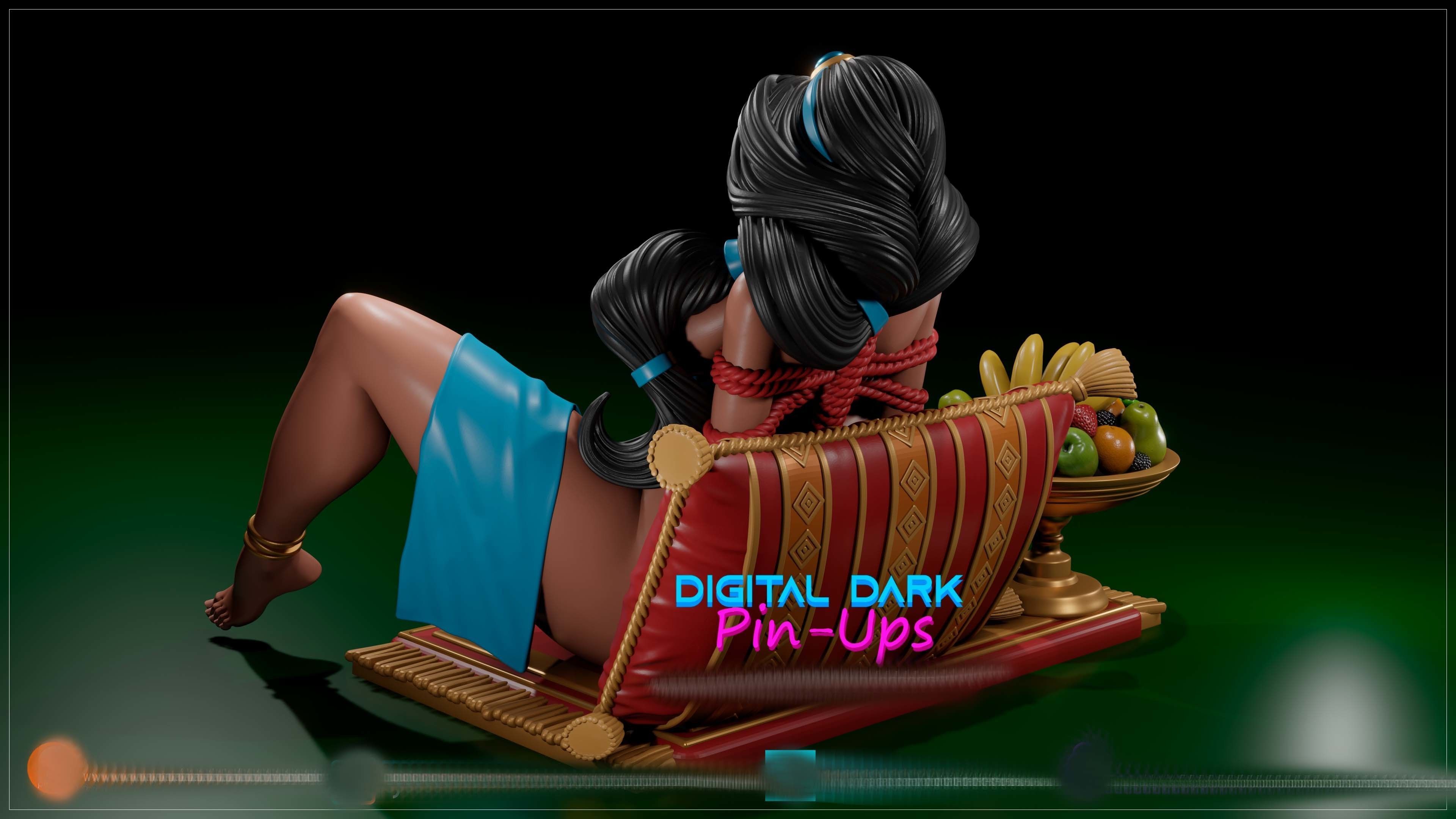 Jasmine from Alladin with NSFW version and Miniatures 77mm 3D print model_3