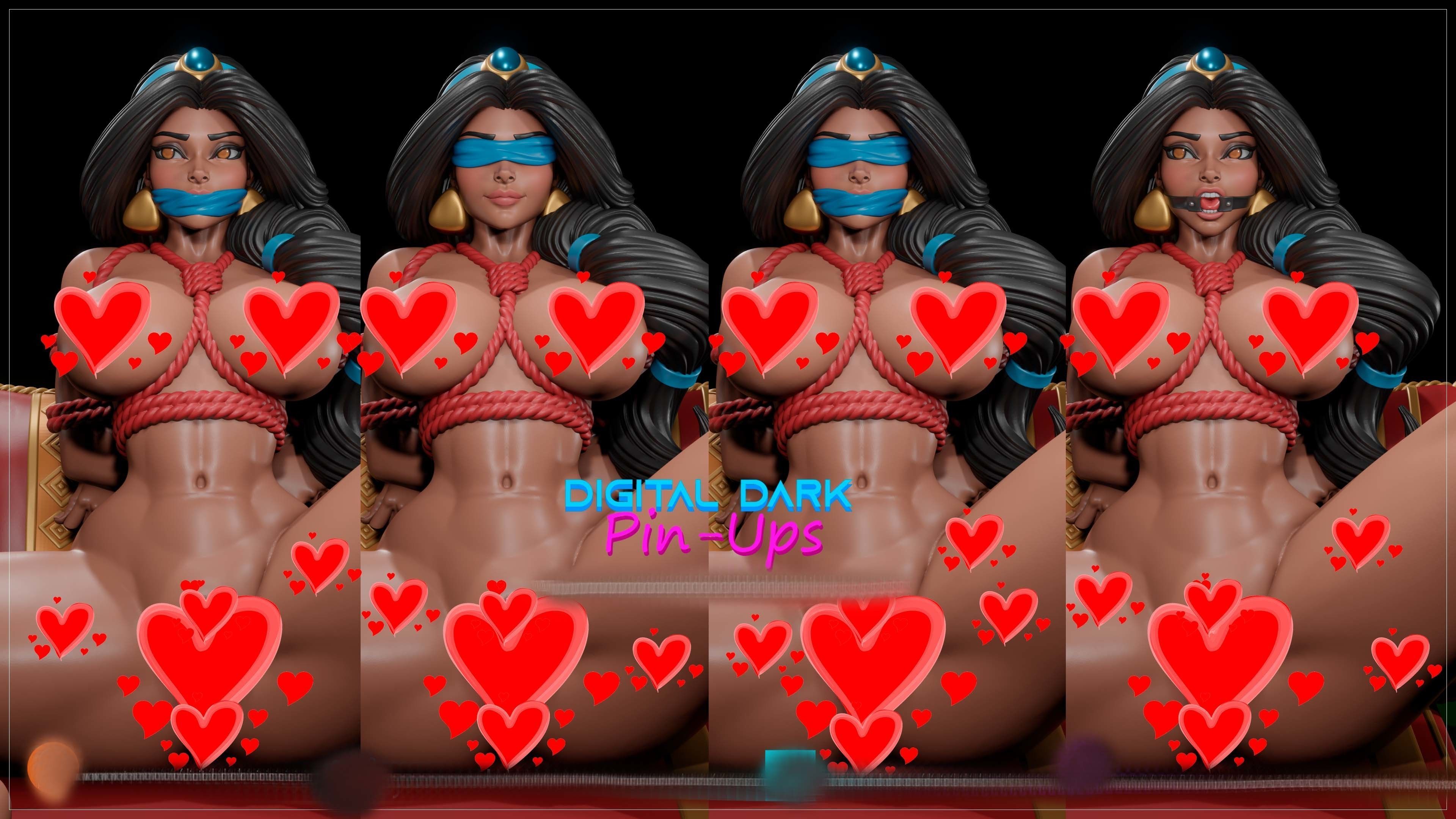 Jasmine from Alladin with NSFW version and Miniatures 77mm 3D print model_9