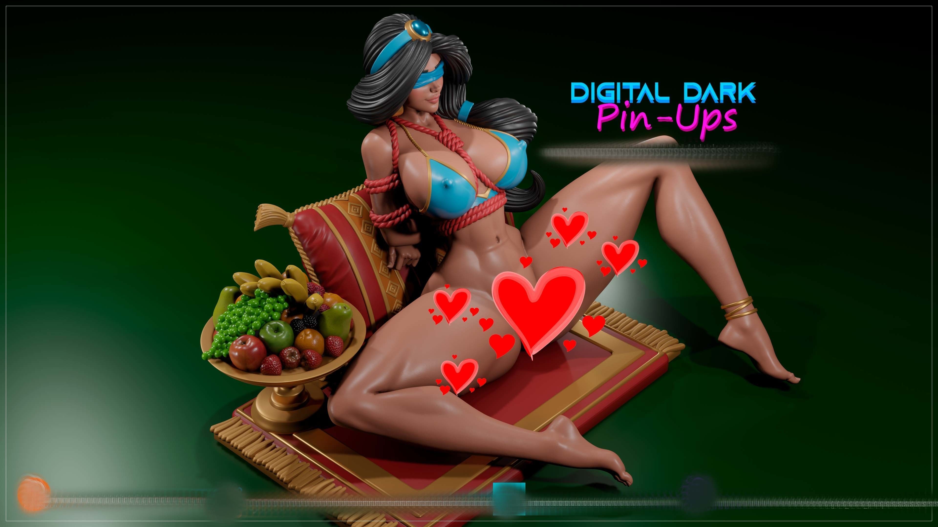 Jasmine from Alladin with NSFW version and Miniatures 77mm 3D print model_14