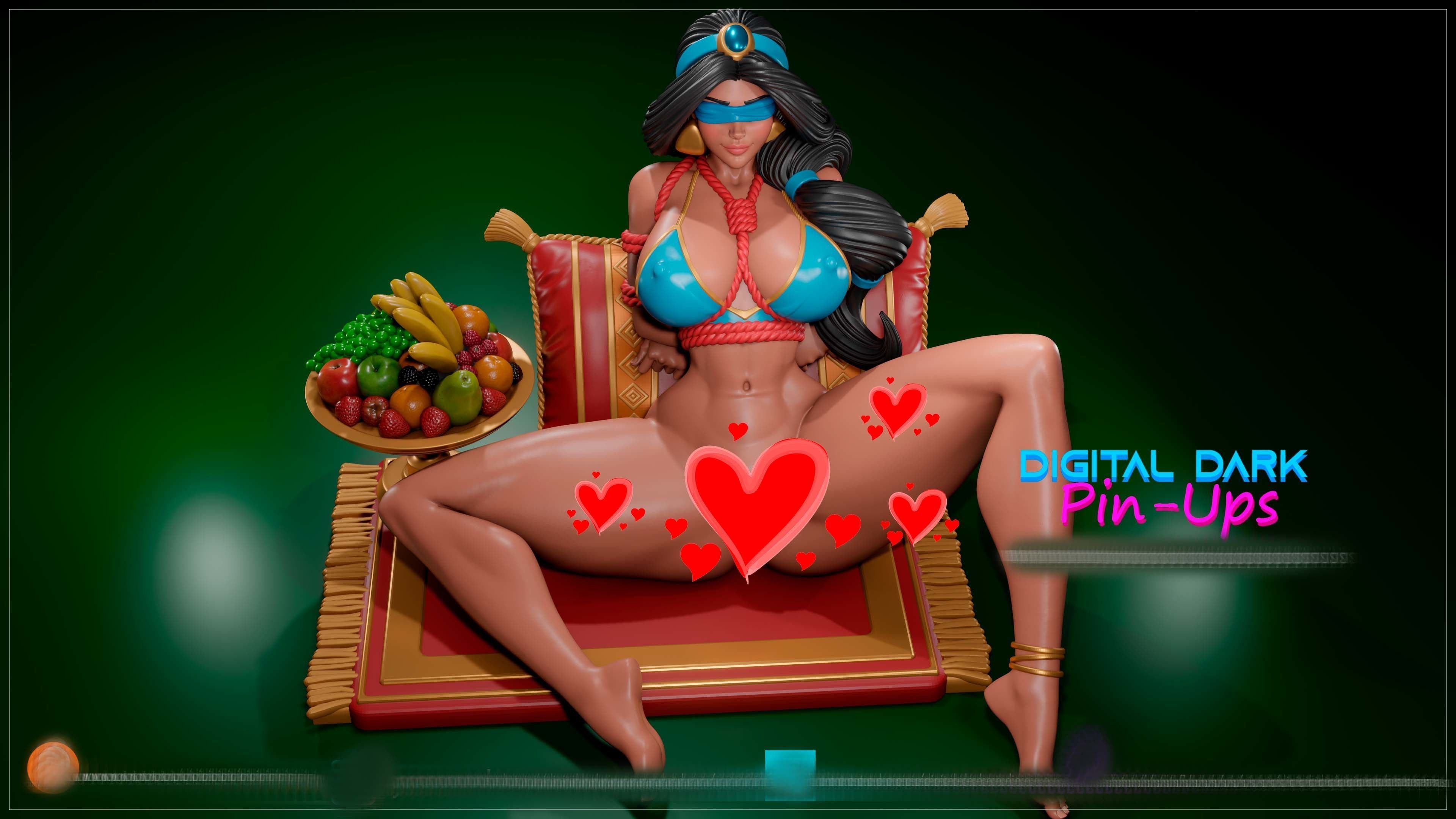 Jasmine from Alladin with NSFW version and Miniatures 77mm 3D print model_16