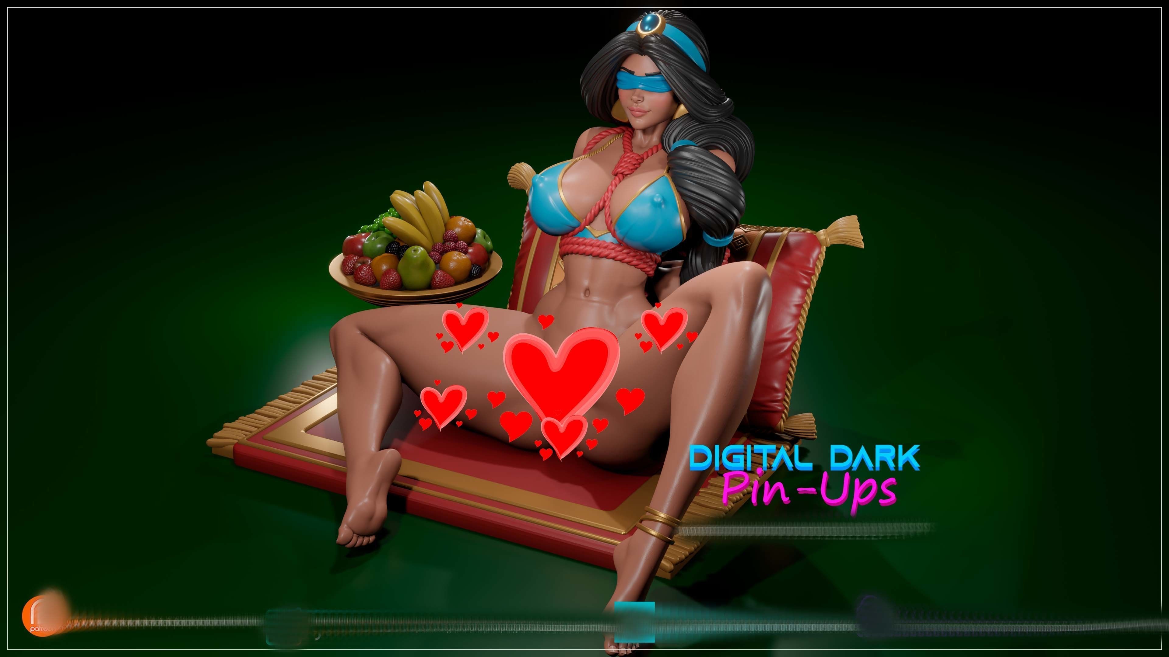 Jasmine from Alladin with NSFW version and Miniatures 77mm 3D print model_15