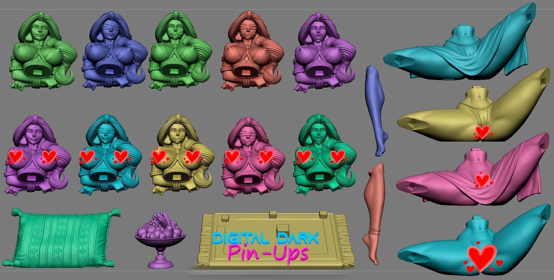 Jasmine from Alladin with NSFW version and Miniatures 77mm 3D print model_18