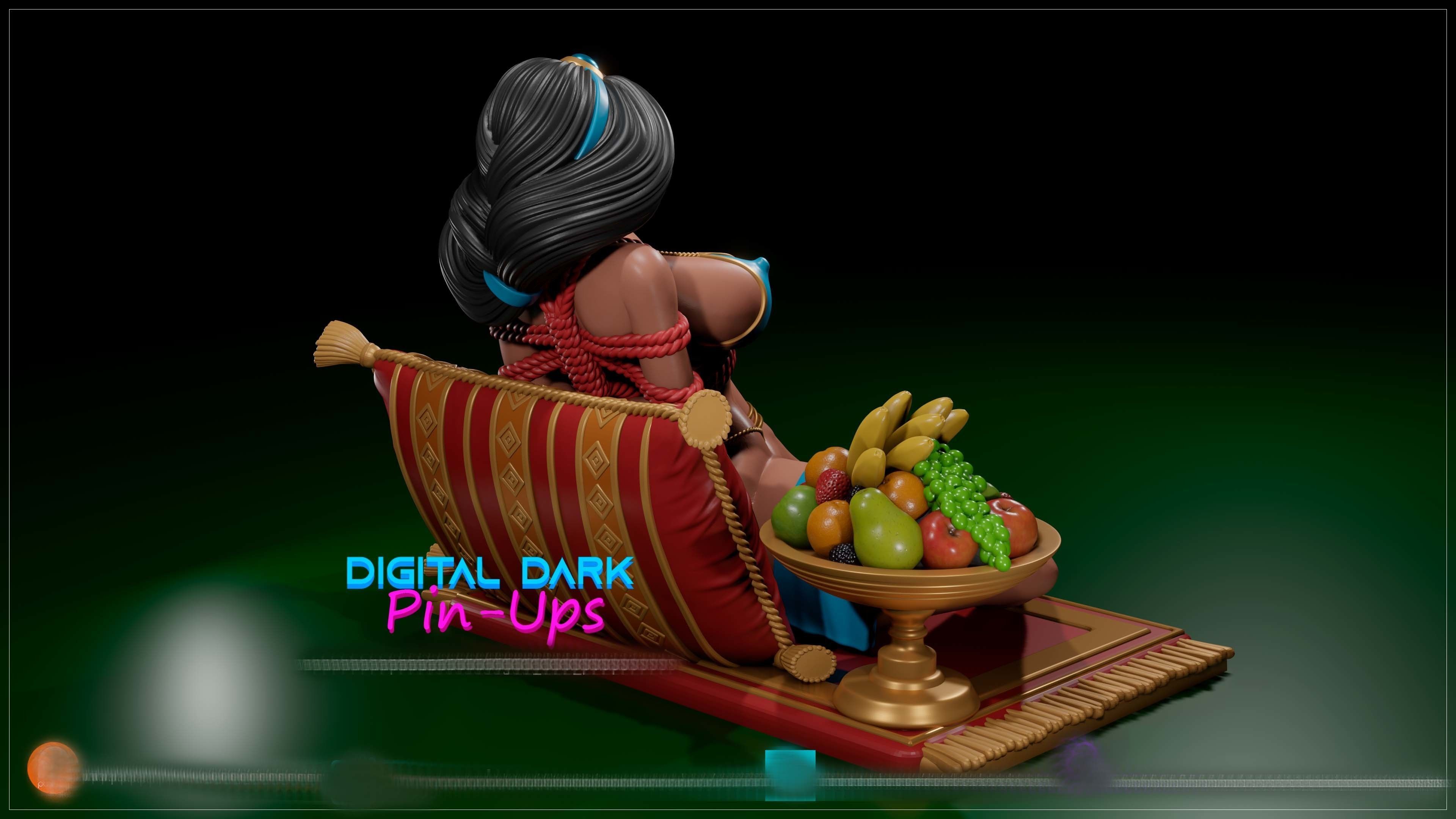 Jasmine from Alladin with NSFW version and Miniatures 77mm 3D print model_4