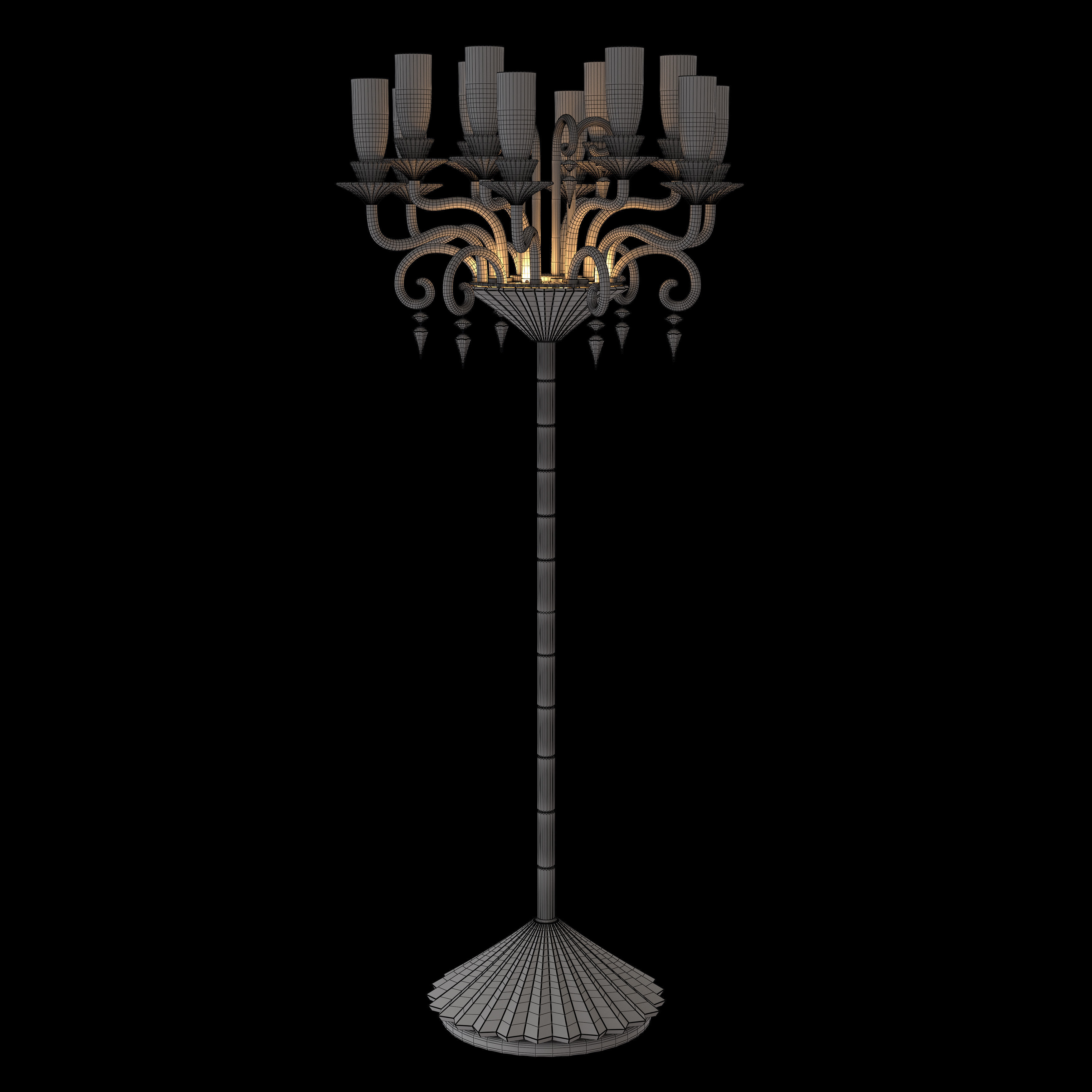 MILLE NUITS FLOOR CANDELABRA 12L 3D model_2